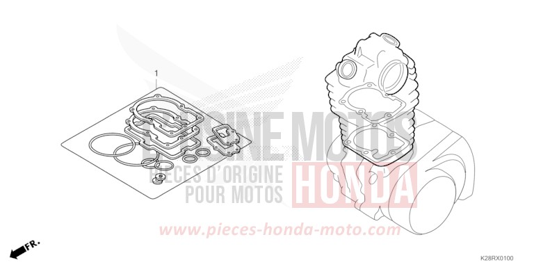 TROUSSE DE JOINT A de CRF125F "Petites Roues" EXTREME RED (R292) 2025
